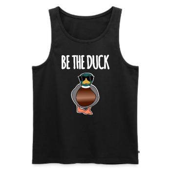 Soyez le canard - Débardeur bio Premium Homme - noir - Devant - Michal (187cm)