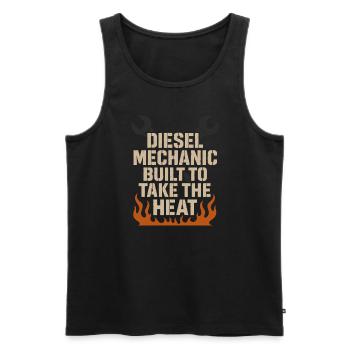 Diesel mechanics Proud mechanics - Men's Premium Organic Tank Top - black - Front - Michal (187cm)