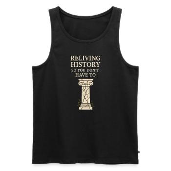 History Historian Humor Weird History History Nerd - Men's Premium Organic Tank Top - black - Front - Michal (187cm)