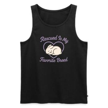 Bunny Mom Rabbit Rescue Adopt, Buy - Men's Premium Organic Tank Top - black - Front - Michal (187cm)