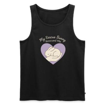Bunny Mom Rabbit Rescue Adopt, Buy - Men's Premium Organic Tank Top - black - Front - Michal (187cm)