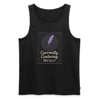 Gratitude Practice Journal Lover Emotional - Men's Premium Organic Tank Top - black - Front - AI Model Male 178 light (178cm)