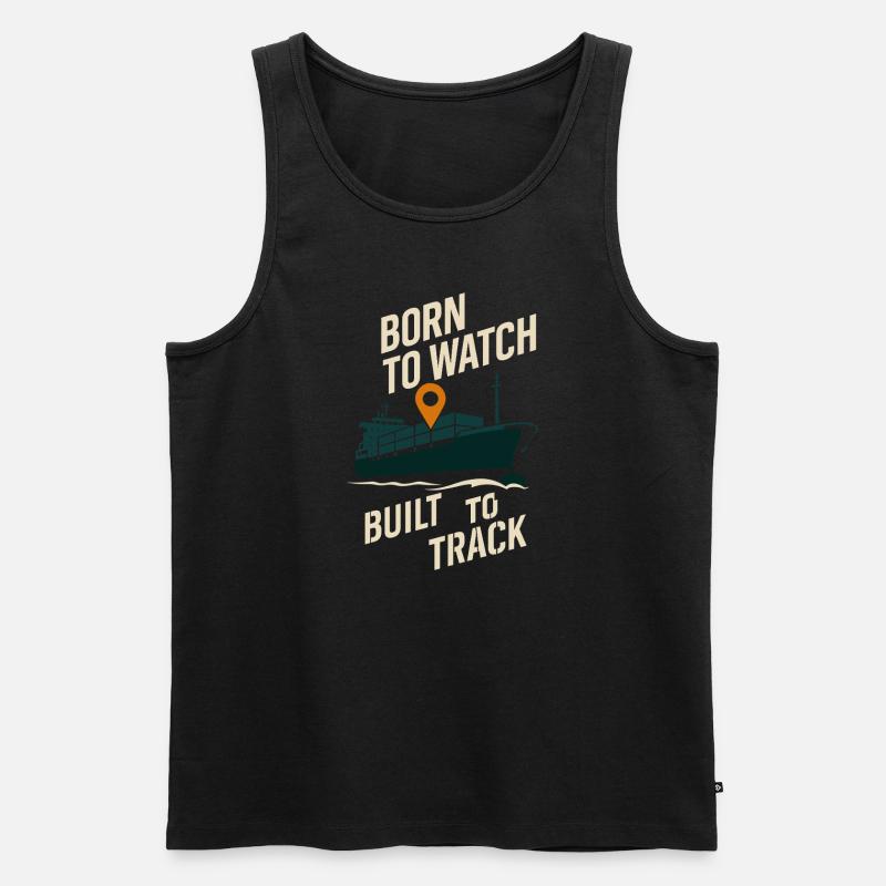 Schiff-sichtgerät Containerschiff Frachtschiff - Männer Premium Bio Tank Top - Schwarz