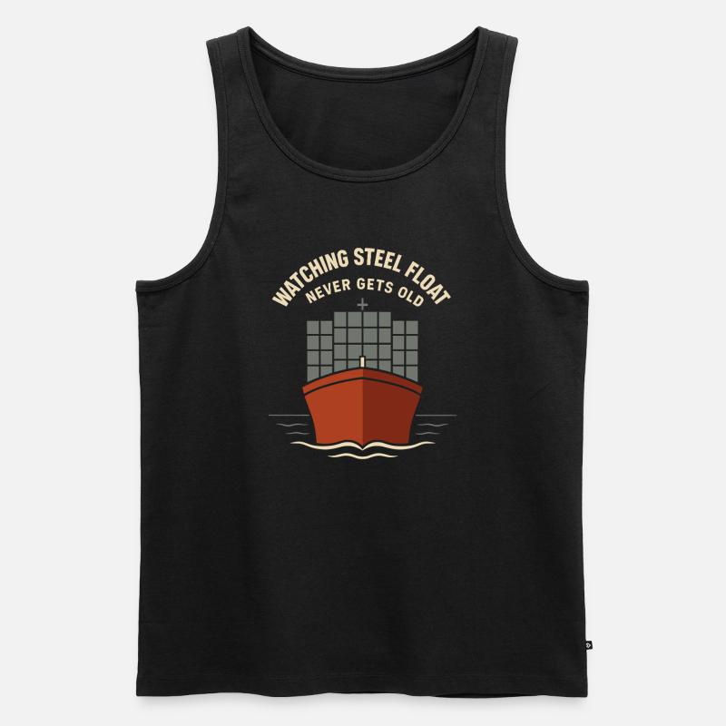 Schiff-sichtgerät Containerschiff Frachtschiff - Männer Premium Bio Tank Top - Schwarz