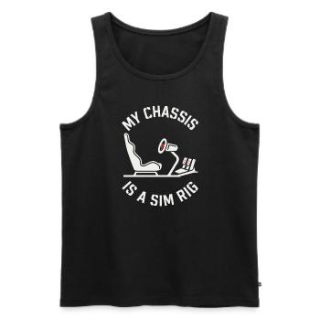 Sim Racing Simulator Cockpit Esports Racer - Men's Premium Organic Tank Top - black - Front - AI Model Male 178 light (178cm)