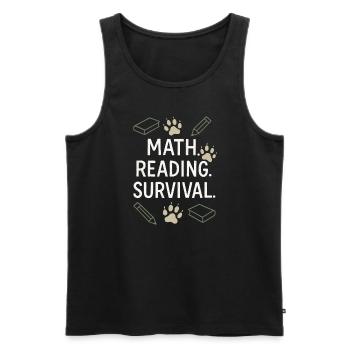 Homeschool Mom Mama Bear Homeschooling Geschenk - Männer Premium Bio Tank Top - Schwarz - Vorne - Michal (187cm)