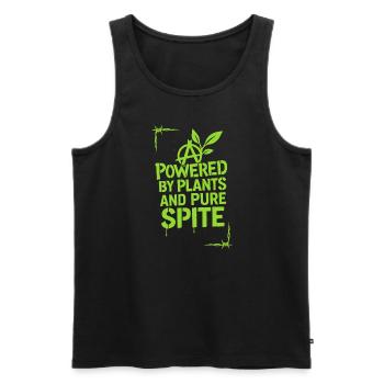 Vegan Punk Rebell Vegan Vegan Anarchist Vegan - Männer Premium Bio Tank Top - Schwarz - Vorne - Michal (187cm)