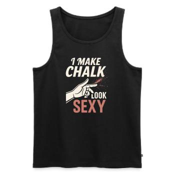 Strength Training for Climbers Hangboard - Men's Premium Organic Tank Top - black - Front - AI Model Male 178 light (178cm)