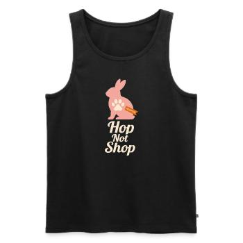Lapin Maman Lapin Sauvetage Adopter, Acheter - Débardeur bio Premium Homme - noir - Devant - AI Model Male 178 light (178cm)