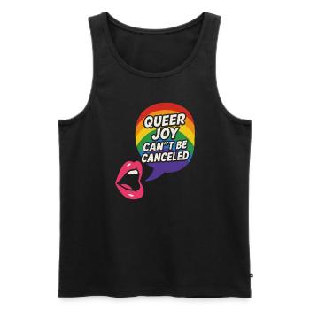 Queer Pride Queer Joy Lgbtq+ Affirmation Trans - Men's Premium Organic Tank Top - black - Front - Michal (187cm)
