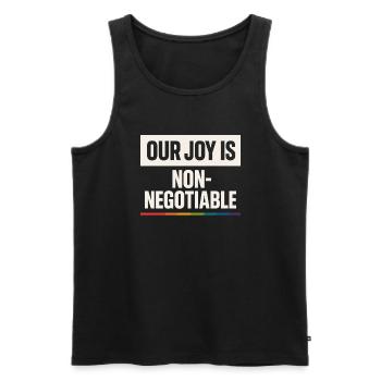Queer Pride Queer Joy Lgbtq+ Affirmation Trans - Men's Premium Organic Tank Top - black - Front - Michal (187cm)