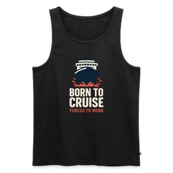 Cruise Addict Funny Cruise Loyalty Ocean - Débardeur bio Premium Homme - noir - Devant - AI Model Male 178 light (178cm)