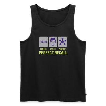 Memory Athlete Mnemonic Brain Training Mental - Men's Premium Organic Tank Top - black - Front - AI Model Male 178 light (178cm)