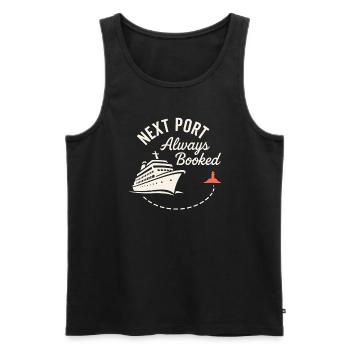 Cruise Addict Funny Cruise Loyalty Ocean - Débardeur bio Premium Homme - noir - Devant - AI Model Male 178 light (178cm)