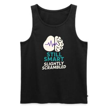 Hirnverletzungsüberlebender Neuro-resiliente - Männer Premium Bio Tank Top - Schwarz - Vorne - AI Model Male 178 light (178cm)