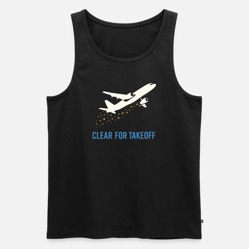 Flugbegleiter Kabinencrew Leben Luftfahrt - Männer Premium Bio Tank Top - Schwarz