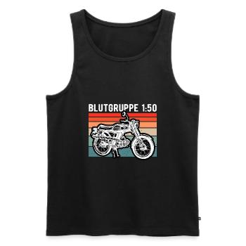 Moped Mofa S50 DDR Osten Ostalgie Ostdeutschland - Männer Premium Bio Tank Top - Schwarz - Vorne - AI Model Male 178 light (178cm)