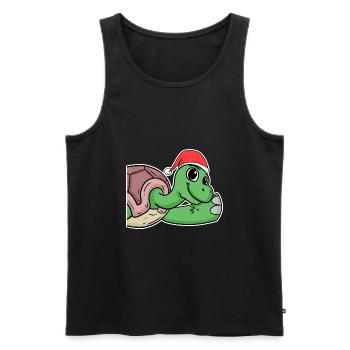 Turtle - Men's Premium Organic Tank Top - black - Front - AI Model Male 178 light (178cm)