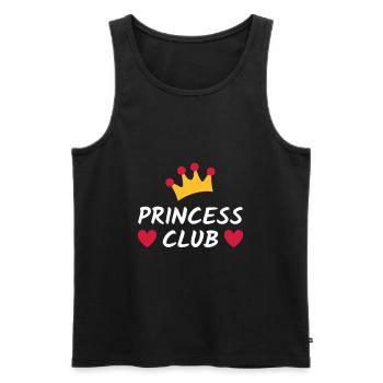 Princess club (Krone, Herzen) - Männer Premium Bio Tank Top - Schwarz - Vorne - AI Model Male 178 light (178cm)