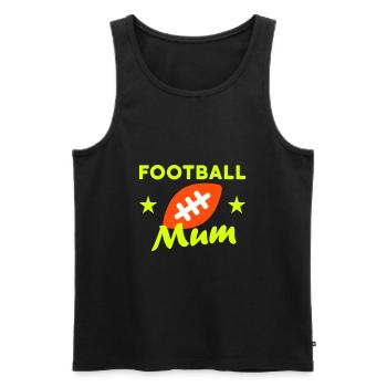 Football mum (stars, football) - Débardeur bio Premium Homme - noir - Devant - Michal (187cm)