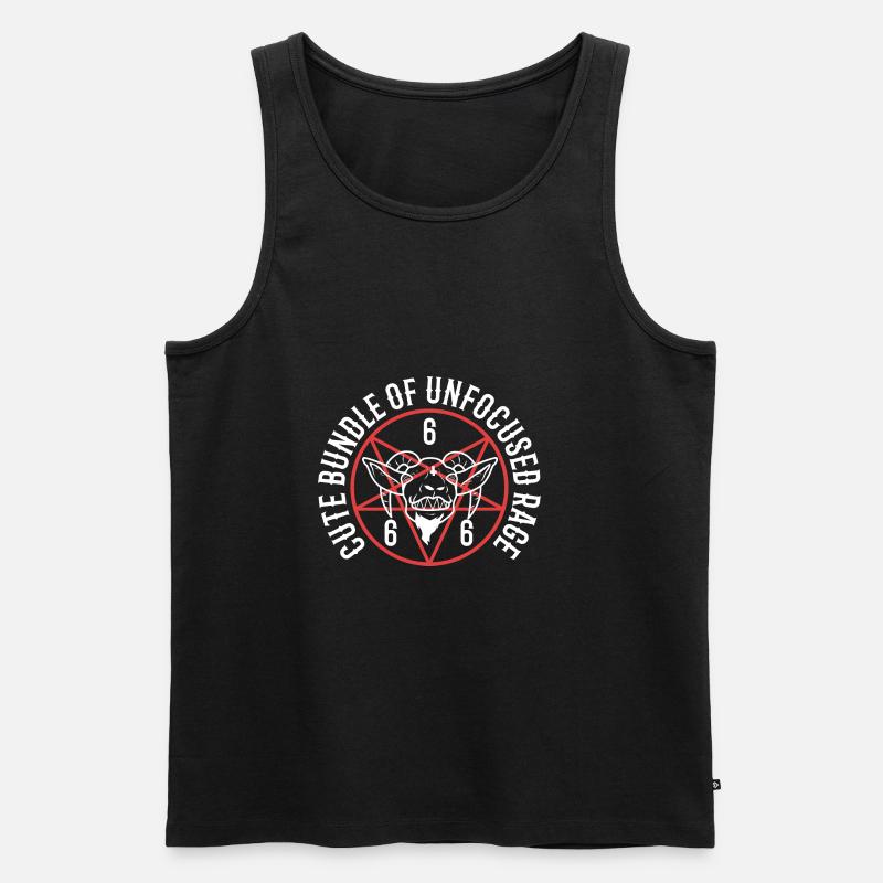 Cute Bundle Of Unfocused Rage - Männer Premium Bio Tank Top - Schwarz