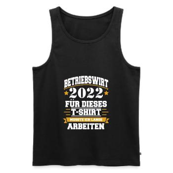 Betriebswirt 2022 - Männer Premium Bio Tank Top - Schwarz - Vorne - Michal (187cm)