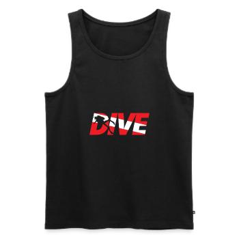 Plongée - Scuba Diving Plongée Cadeau - Débardeur bio Premium Homme - noir - Devant - AI Model Male 178 light (178cm)