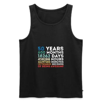 50th Birthday - 1970 Vintage Classic 70s Gift - Men's Premium Organic Tank Top - black - Front - Michal (187cm)