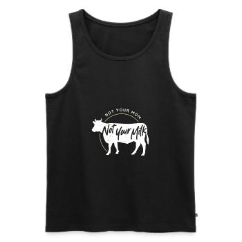 Vegan - vegan vegan nutrition gift - Men's Premium Organic Tank Top - black - Front - Michal (187cm)