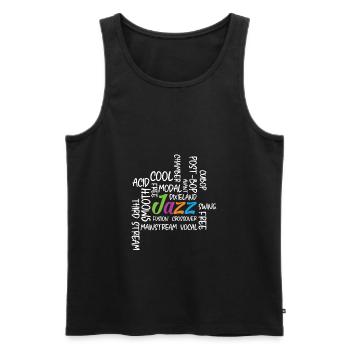 Jazz music - genre musician saxophone gift - Men's Premium Organic Tank Top - black - Front - Michal (187cm)