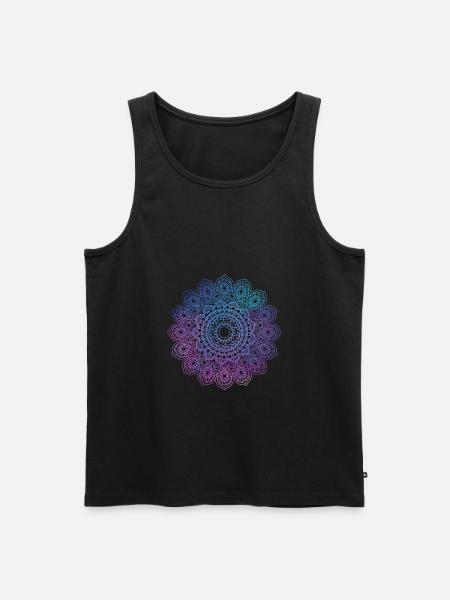 Reiki Mandala Spirituele Healing Chakra Meditatie - Mannen Premium Bio Tanktop - zwart