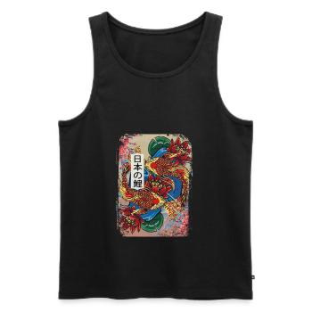 Japanische Koi Fisch Kunst Fischzüchter Aquakultur - Männer Premium Bio Tank Top - Schwarz - Vorne - AI Model Male 178 light (178cm)