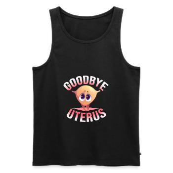 Hysterectomy Consciousness Uterine Removal Flowers - Men's Premium Organic Tank Top - black - Front - AI Model Male 178 light (178cm)