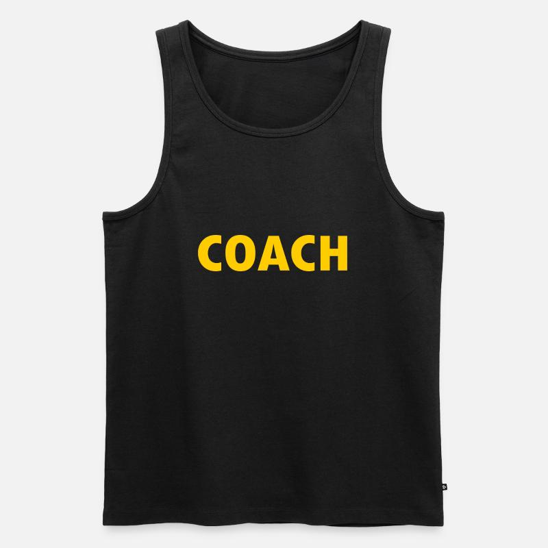 Coach - Männer Premium Bio Tank Top - Schwarz