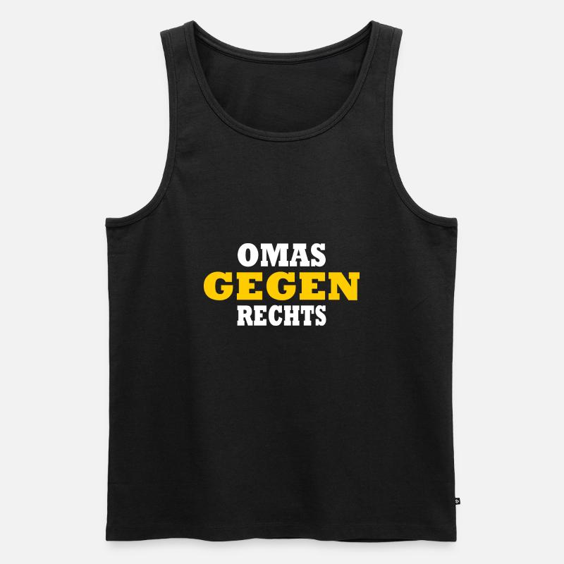 Omas gegen rechts - Männer Premium Bio Tank Top - Schwarz