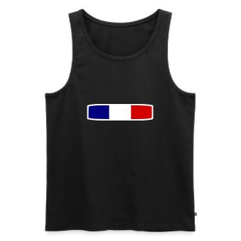FRANKREICH - Männer Premium Bio Tank Top - Schwarz - Vorne - AI Model Male 178 light (178cm)