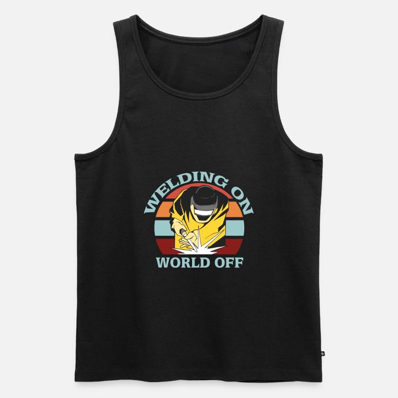 Schweißen - Männer Premium Bio Tank Top - Schwarz