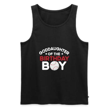Göttochter des Bday Party Boy Baseball Thema Famil - Männer Premium Bio Tank Top - Schwarz - Vorne - Michal (187cm)