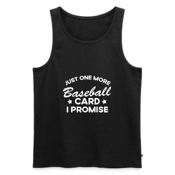 Collectionneur de cartes de baseball -Vêtements Vintage Trading - Débardeur bio Premium Homme - noir - Devant - Michal (187cm)