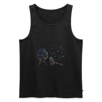 chanteur chanteur chant chorale cadeau - Débardeur bio Premium Homme - noir - Devant - Michal (187cm)