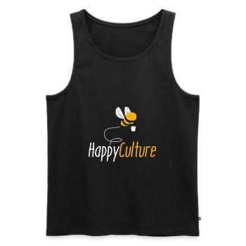 Happyculture gift funny beekeeping parody happy - Men's Premium Organic Tank Top - black - Front - Michal (187cm)