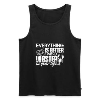 Lobster Everything Is Better With A Lobster - Men's Premium Organic Tank Top - black - Front - Michal (187cm)