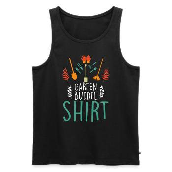 Garten Buddel Gärtner - Männer Premium Bio Tank Top - Schwarz - Vorne - AI Model Male 178 light (178cm)