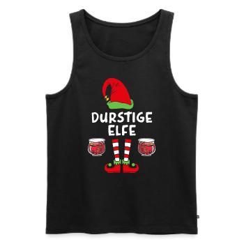 Durstige Elfe - Männer Premium Bio Tank Top - Schwarz - Vorne - AI Model Male 178 light (178cm)