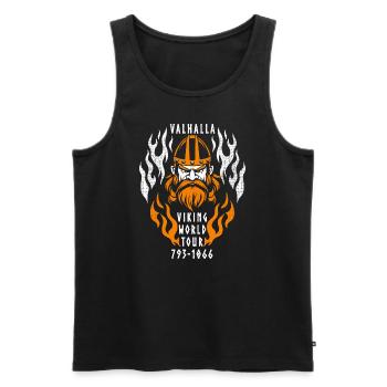 Viking World Tour - Men's Premium Organic Tank Top - black - Front - AI Model Male 178 light (178cm)