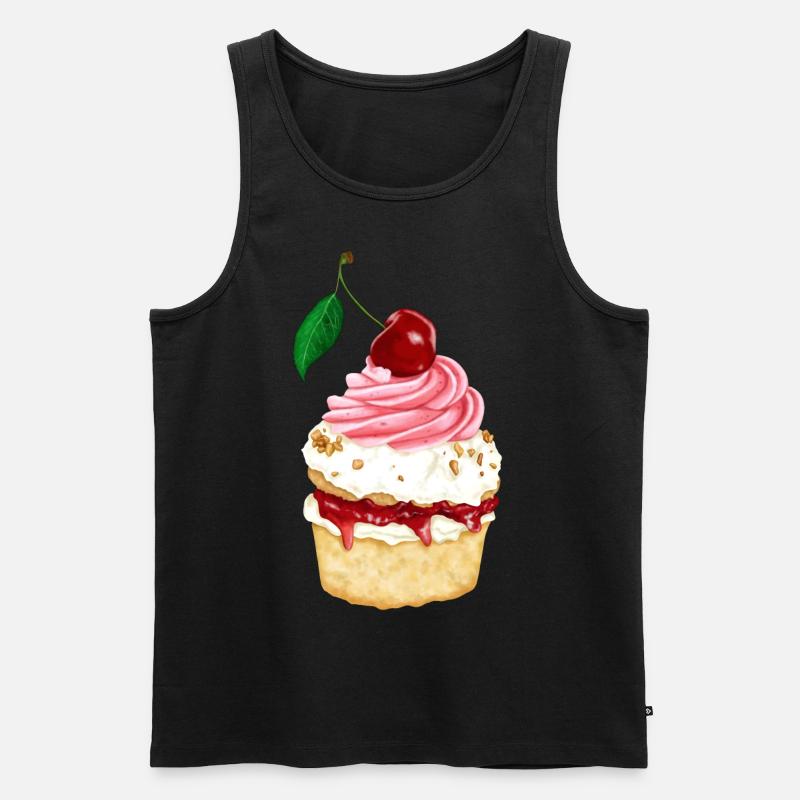 Schwarzwälder Kirschtörtchen - Männer Premium Bio Tank Top - Schwarz