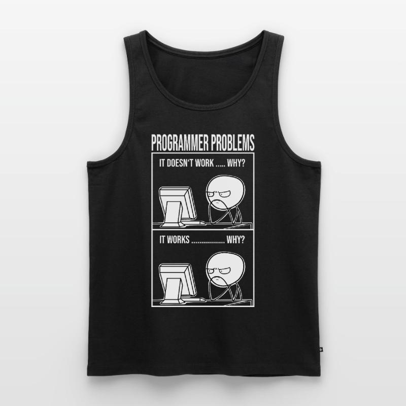 Programmier problems lustig Informatiker Student Männer Premium Bio Tank Top