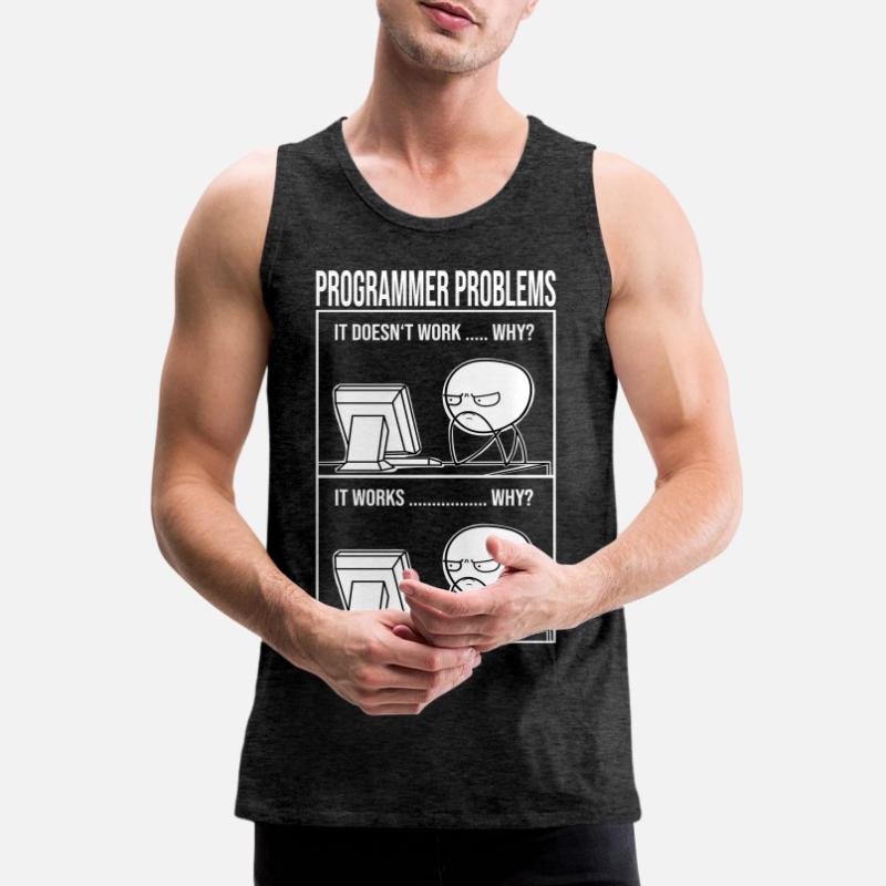 Programming problems funny computer scientist student Men's Premium Organic Tank Top