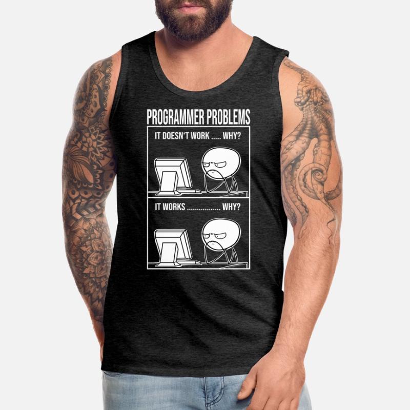 Programming problems funny computer scientist student Men's Premium Organic Tank Top