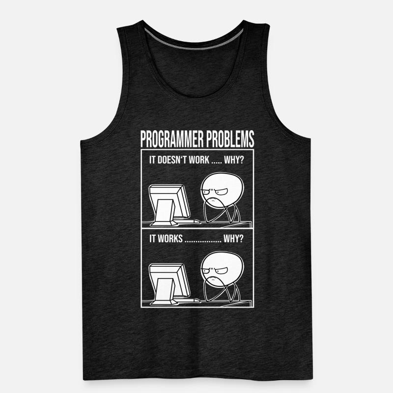 Programmier problems lustig Informatiker Student Männer Premium Bio Tank Top